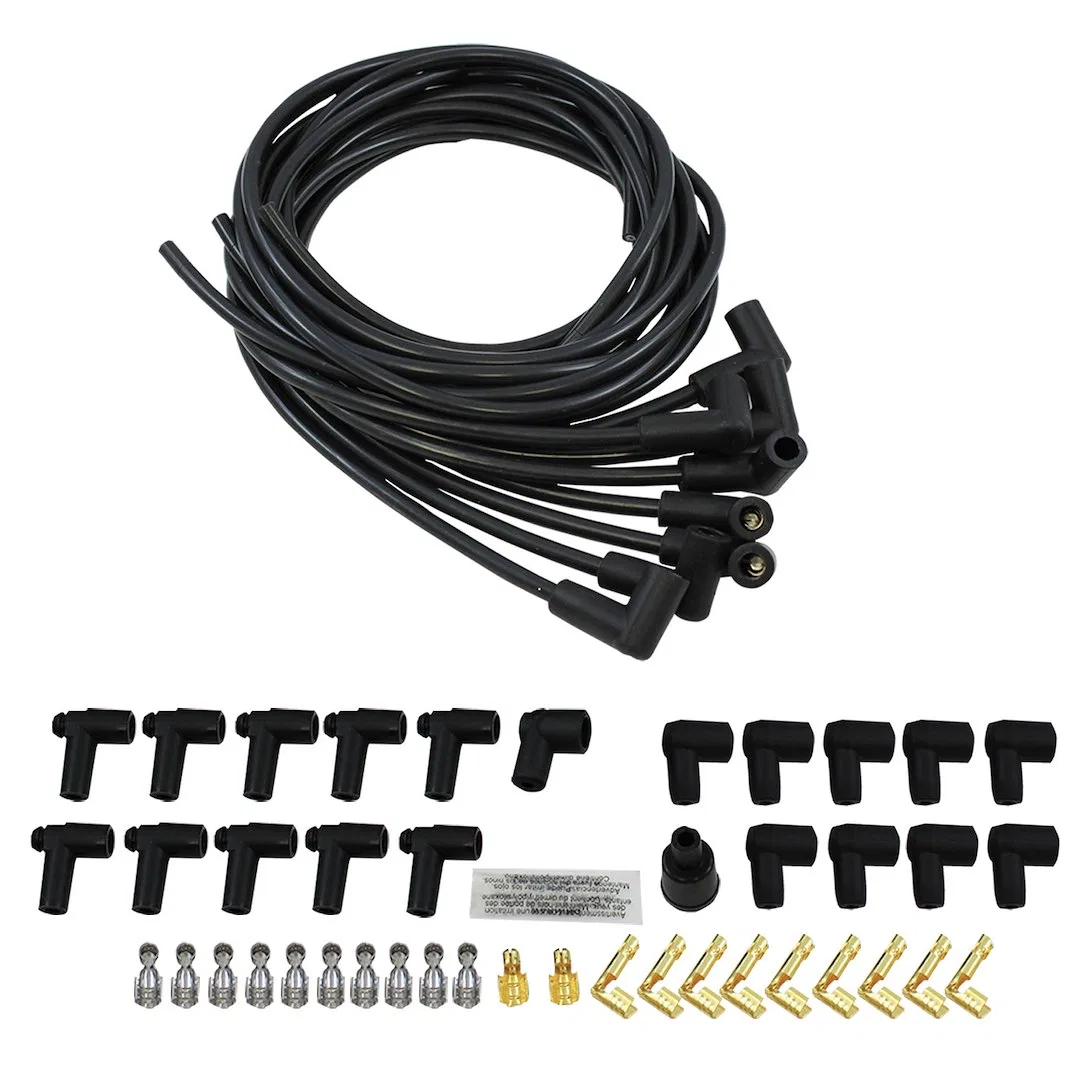 3001BK – SPEEDFX Spark Plug Wire Set, Unassembled Multi-Fit Kit Black 8-1/2 Millimeter High Density Silicone Rated at...